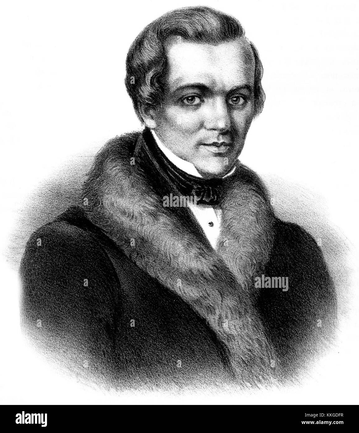 Un ritratto di AV Koltsov, una figura significativa nella letteratura russa e nella storia intellettuale, noto per i suoi contributi letterari e l'influenza sulla cultura russa. Foto Stock