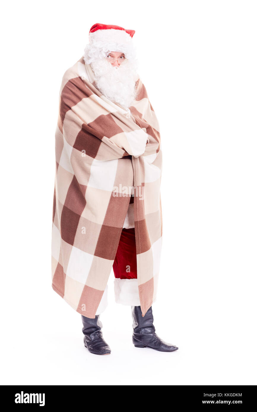 Babbo Natale che sente freddo Foto Stock