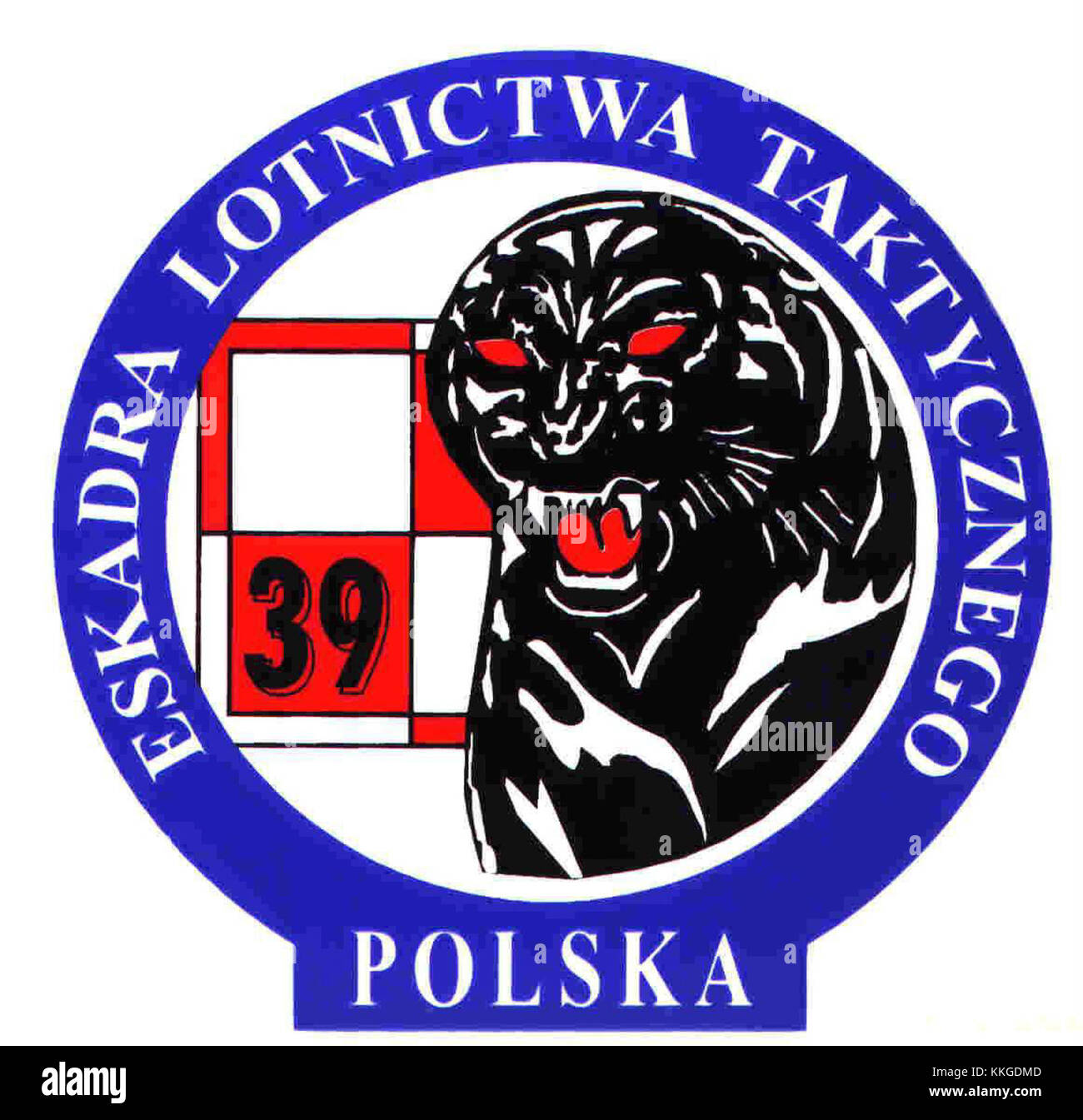 Il titolo si riferisce al 39th Tactical Air Squadron (Eskadra Lotnictwa Taktycznego), un'unità dell'aeronautica militare polacca, nota per il suo coinvolgimento in operazioni tattiche e strategie di aviazione militare. Foto Stock