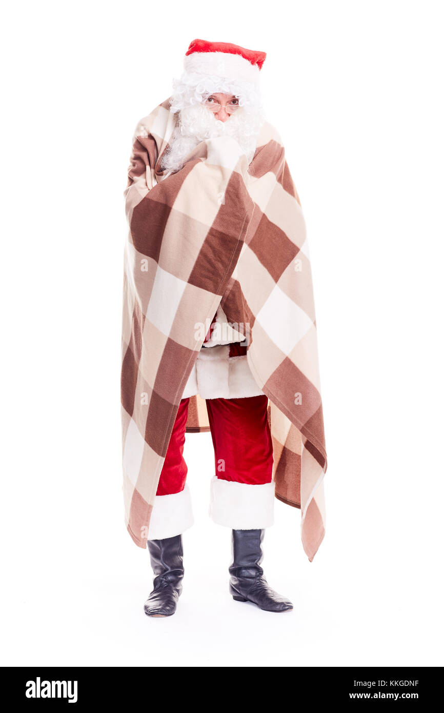 Babbo Natale che sente freddo Foto Stock