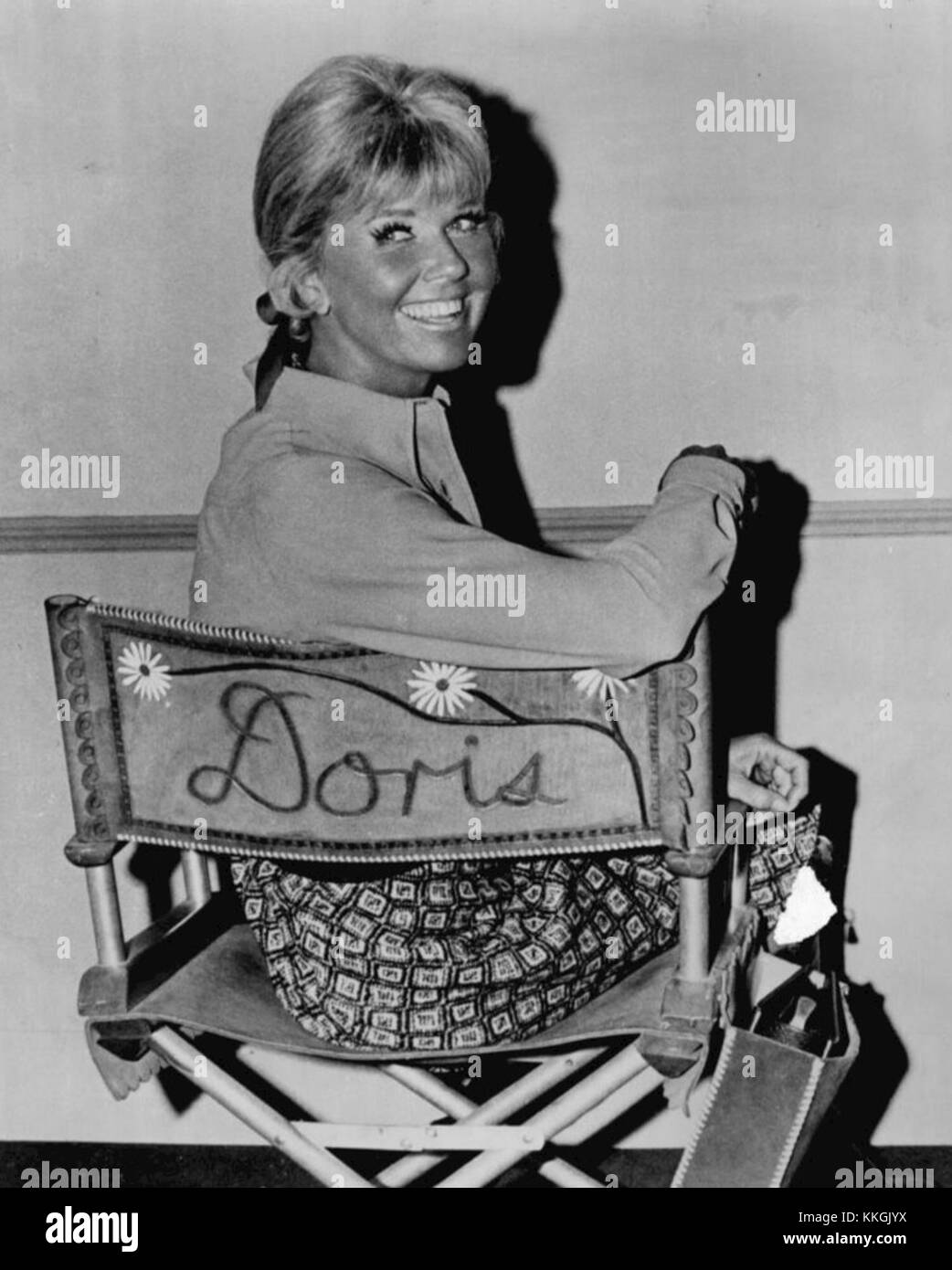 Doris Day sul set televisivo Foto Stock