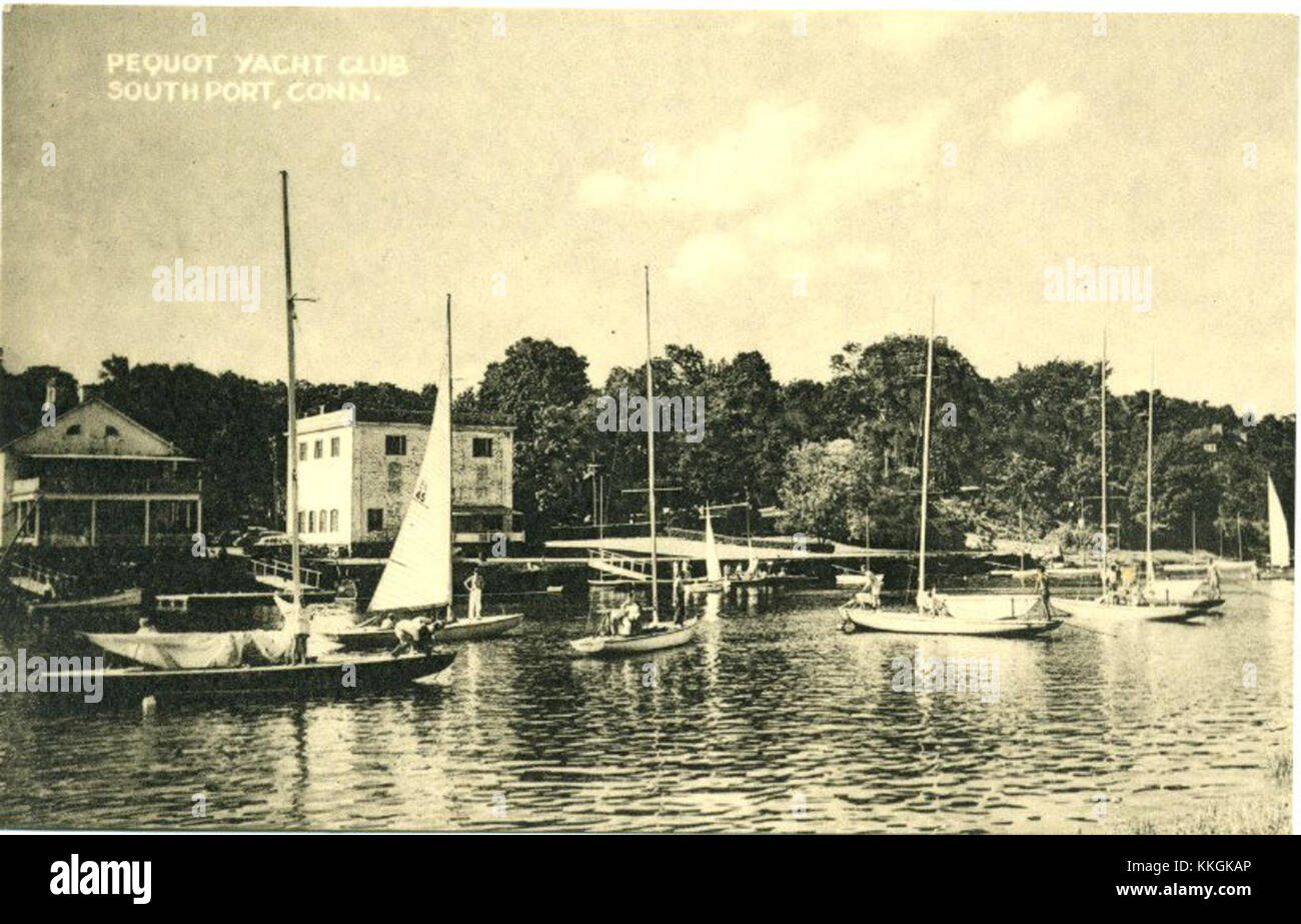 Pequot Yacht Club negli anni '40 - Southport Connecticut Foto Stock