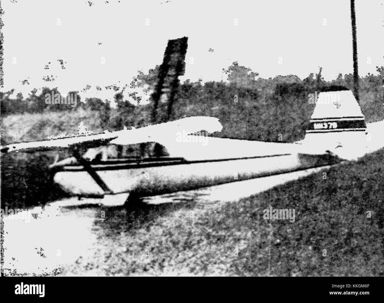 L'uragano Debra fu una tempesta distruttiva nel 1959 che colpì parti del sud-est degli Stati Uniti. Questa immagine mostra un aereo utilizzato durante gli sforzi di soccorso della tempesta. Foto Stock