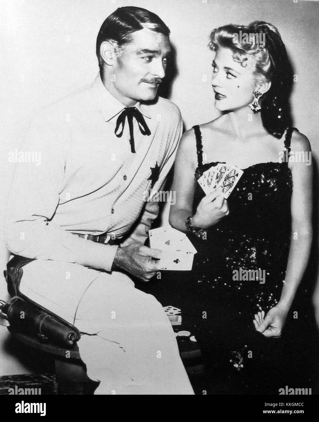 Un'immagine del film del 1959 "Lawman", con John Russell e Peggy Castle in ruoli chiave in questo dramma western. Foto Stock