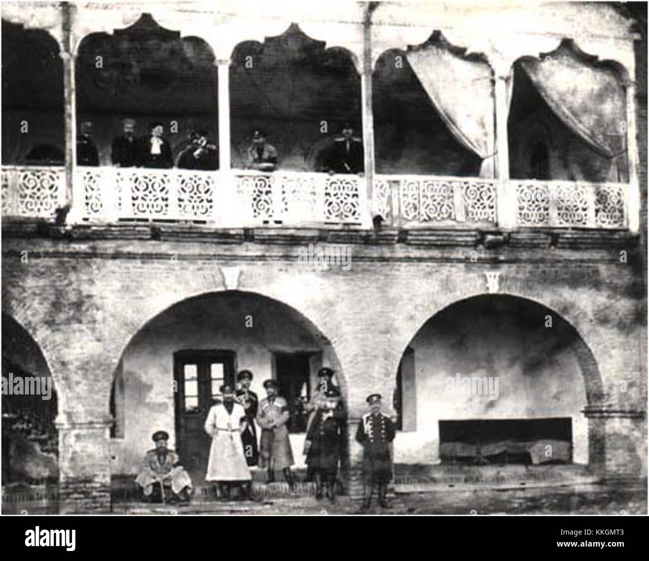 Un dipinto di Joseph Andronikashvili che raffigura la regione di Kakheti nel 1885, offre uno sguardo sul paesaggio, la cultura e la società della Georgia durante la fine del XIX secolo. Foto Stock
