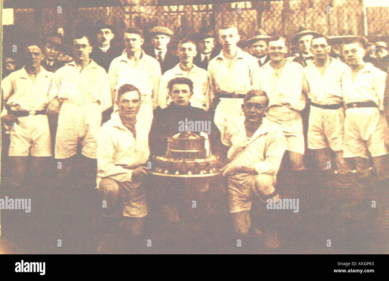 La fotografia scattata da una fotocamera digitale Olympus mostra un momento di Ruch, un club polacco, dell'anno 1924, probabilmente legato alla storia del calcio polacco. Foto Stock