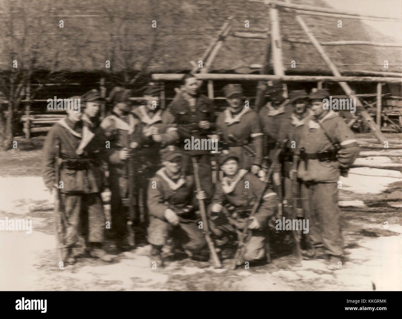 Partyzanci AK si riferisce ai membri dell'Armia Krajowa (Esercito interno) durante la seconda guerra mondiale. Questo termine comprende i combattenti della resistenza polacca che hanno combattuto contro l'occupazione tedesca. Foto Stock