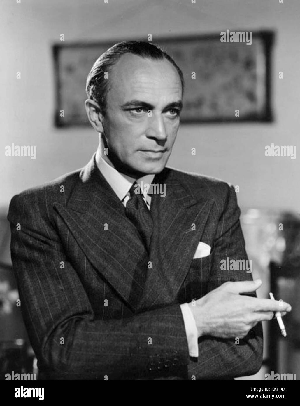 Conrad Veidt era un attore tedesco noto per i suoi ruoli in film muti e sonori. Nel 1941, era all'apice della sua carriera, noto per le sue interpretazioni in film classici, in particolare nel genere thriller e horror. Foto Stock