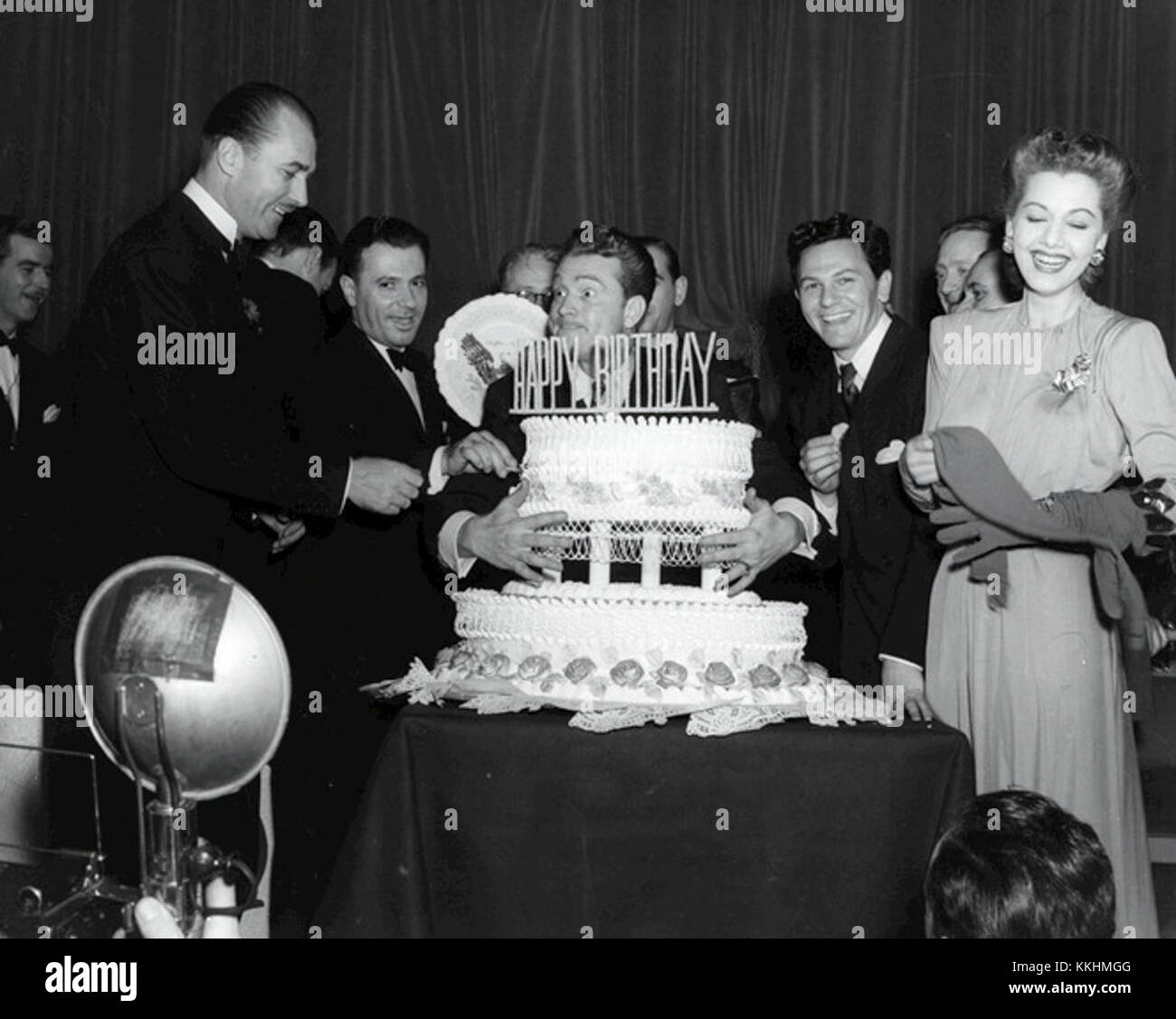 Red Skelton e John Garfield al FDR Birthday Ball 1944 Foto Stock