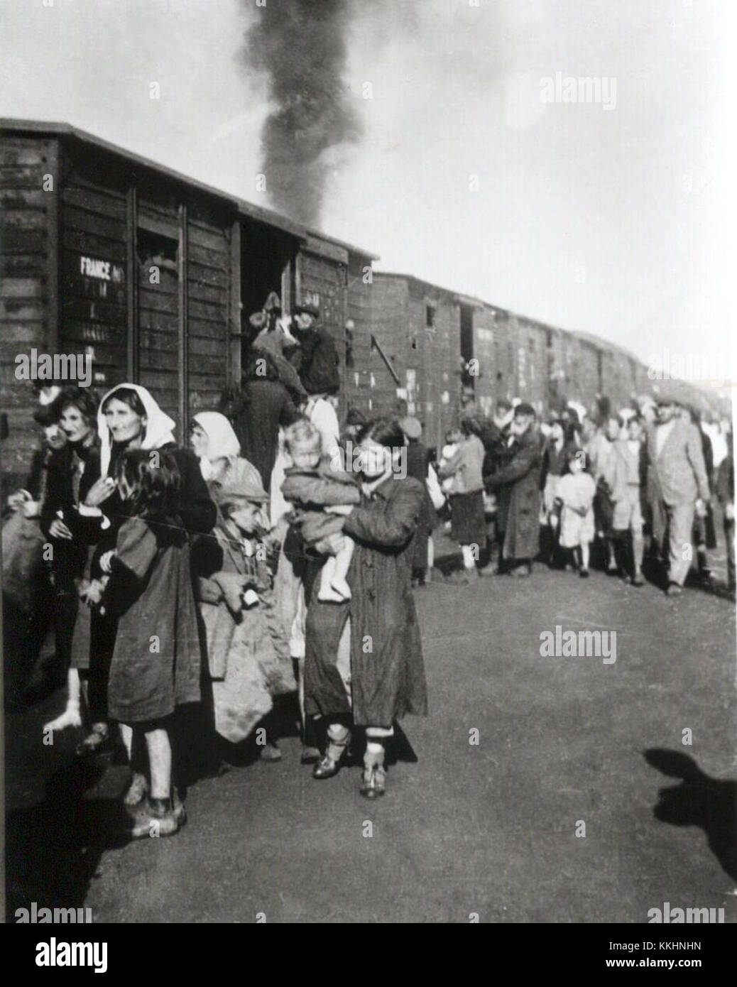 Deportazione a Treblinka dal ghetto a Siedlce 1942 Foto Stock