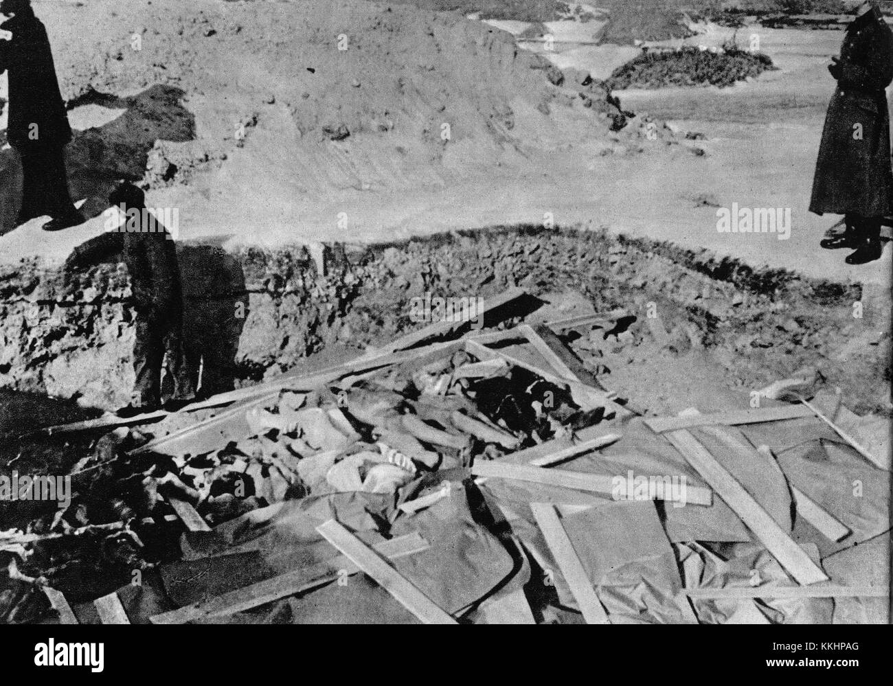Tomba di massa campo della morte di Treblinka 1943 Foto Stock