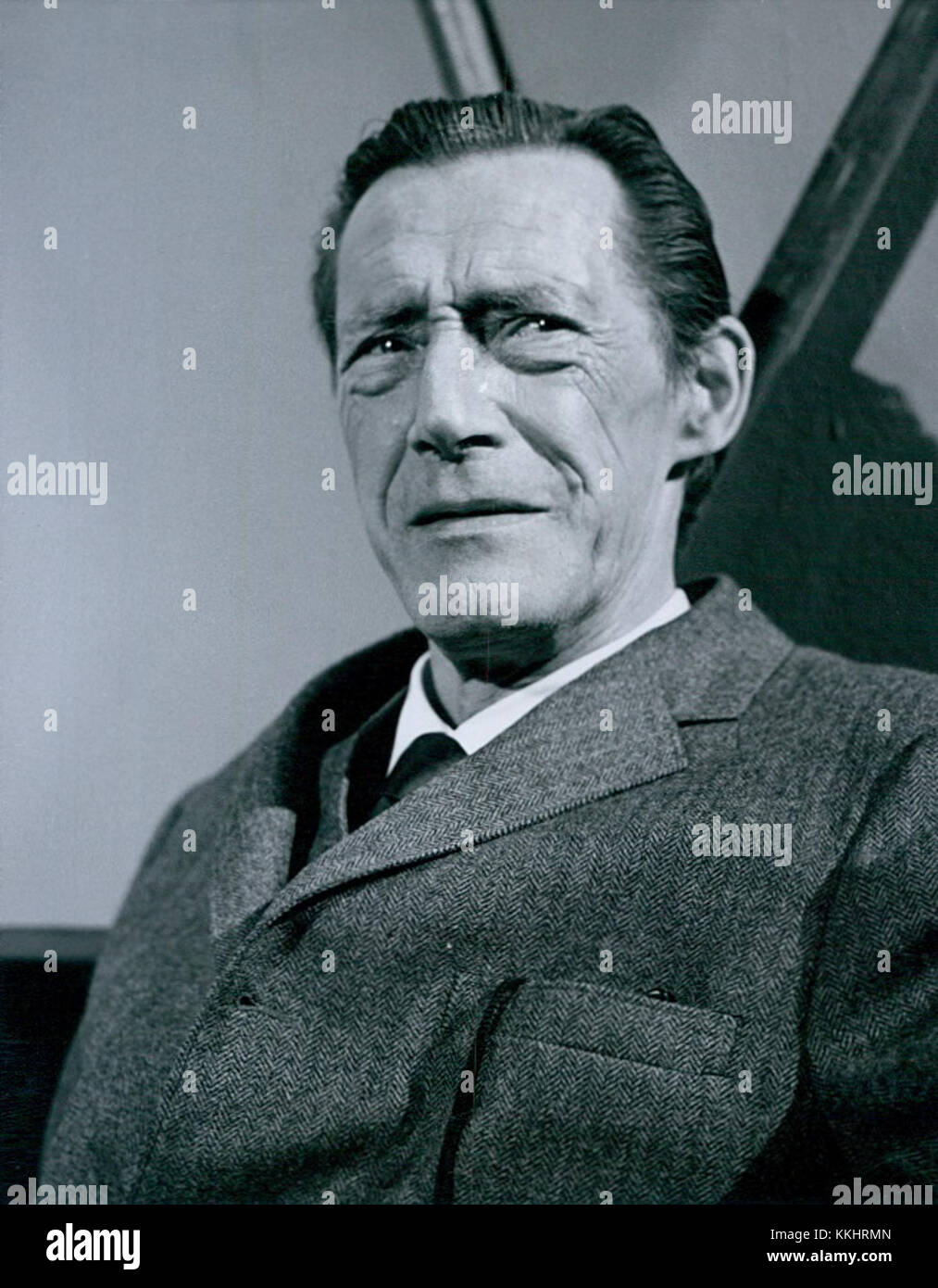 John Carradine è apparso nell'episodio 23, intitolato "alias the Scarf", della serie TV del 1967 "The Green Hornet". L'episodio vede Carradine in un ruolo caratteristico della sua carriera nell'azione e nel dramma. Foto Stock