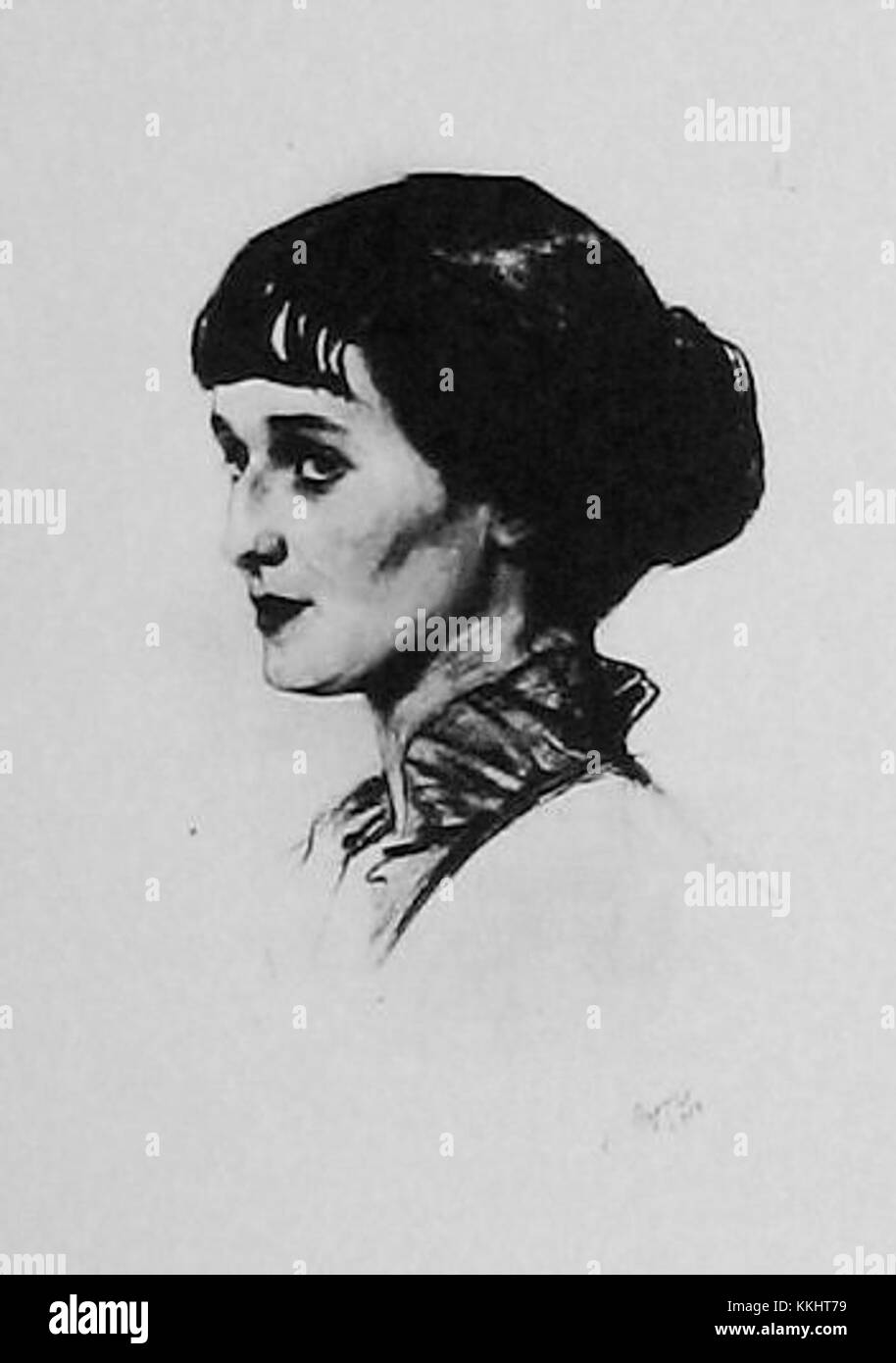 Anna Akhmatova 1913-1914 di Savely Sorin Foto Stock