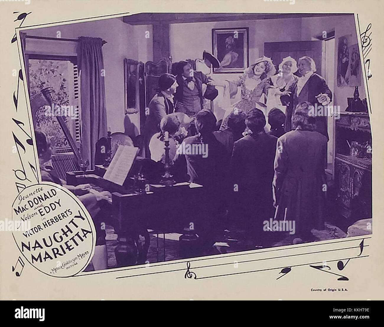 Il poster di "Naughty Marietta" (un'operetta degli anni '1790) riflette la rinascita degli anni '1920 dello spettacolo, mostrando le sue vivaci esibizioni e il costume design dal palco di Broadway. Foto Stock