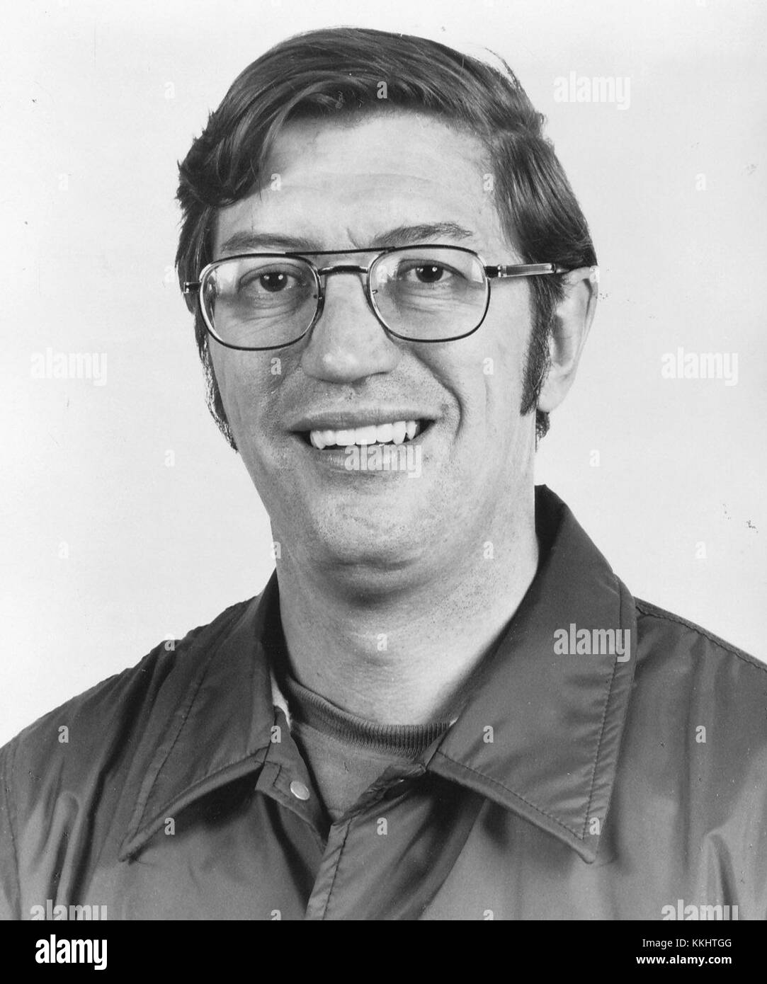 Un ritratto di al Arbour, capo allenatore dei New York Islanders durante la loro stagione 1977, noto per aver guidato la squadra a quattro vittorie consecutive nella Stanley Cup. Foto Stock
