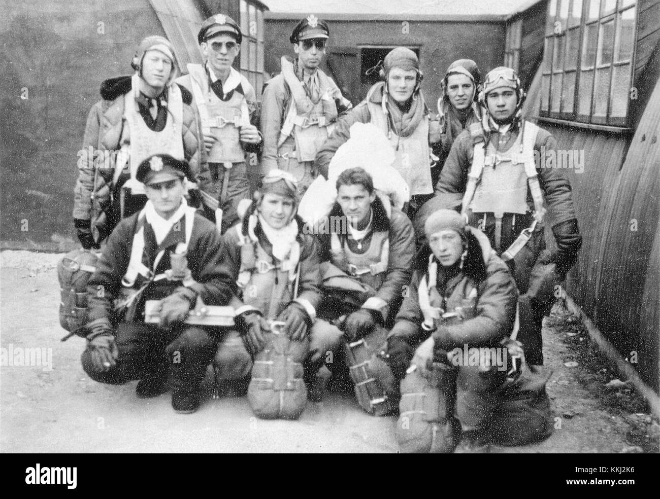 La RAF Deopham Green fu sede del 452d Bombardment Group durante la seconda guerra mondiale, dove gli equipaggi dei bombardieri erano di stanza per le missioni. Questa immagine riflette la storica presenza militare nel sito. Foto Stock