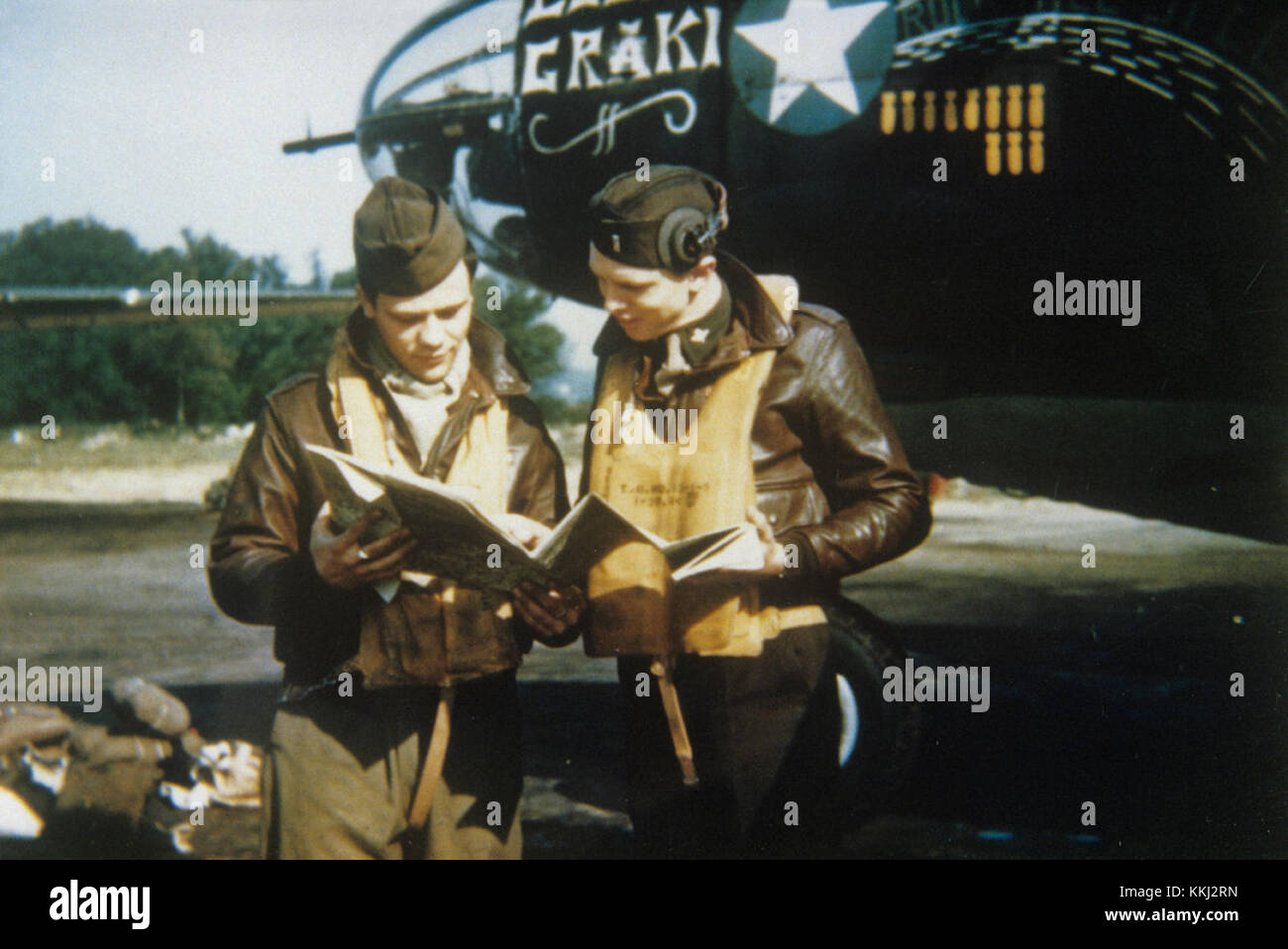Il B-26 Marauder 41-34854, parte del 323rd Bombardment Group durante la seconda guerra mondiale, giocò un ruolo chiave nelle missioni di bombardamento strategico. Questo aereo era una risorsa essenziale nella campagna aerea alleata. Foto Stock