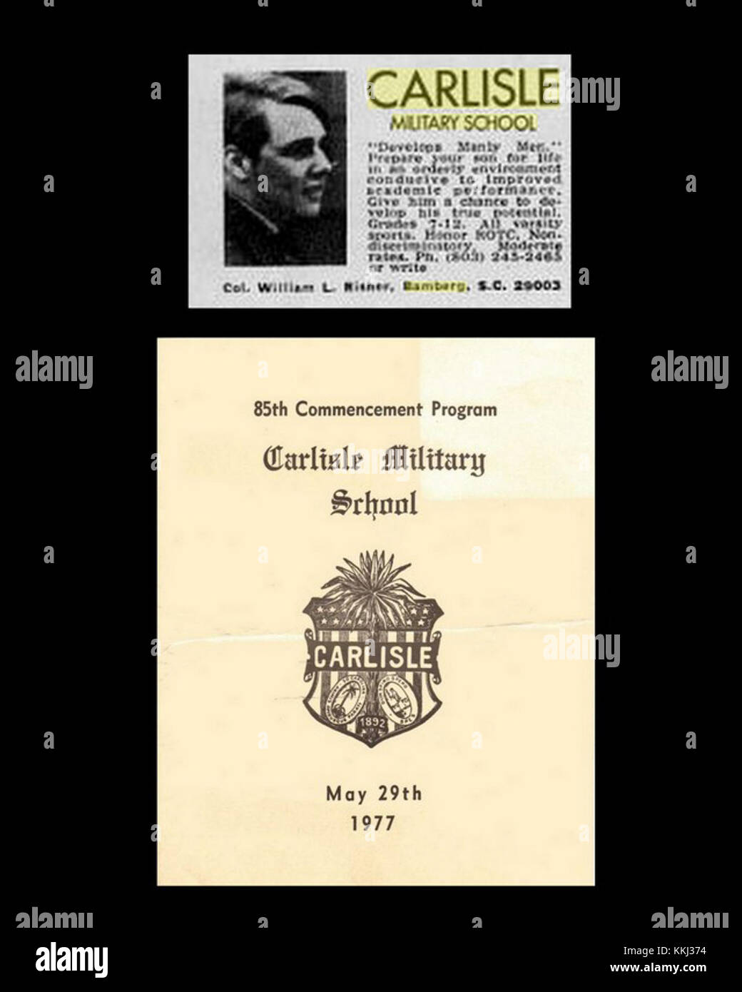 Una fotografia di Carlisle, Pennsylvania, nel 1977, che probabilmente documenta un evento o un momento storico nella storia della città della metà del XX secolo. Foto Stock