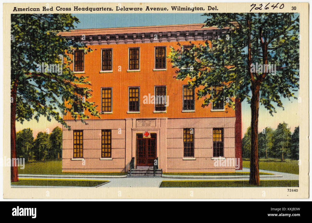 La sede della Croce Rossa americana in Delaware Avenue a Wilmington, Delaware, è una struttura chiave per le operazioni del organizationâ. Funge da hub per i soccorsi in caso di calamità e i servizi comunitari in tutta la regione. Foto Stock
