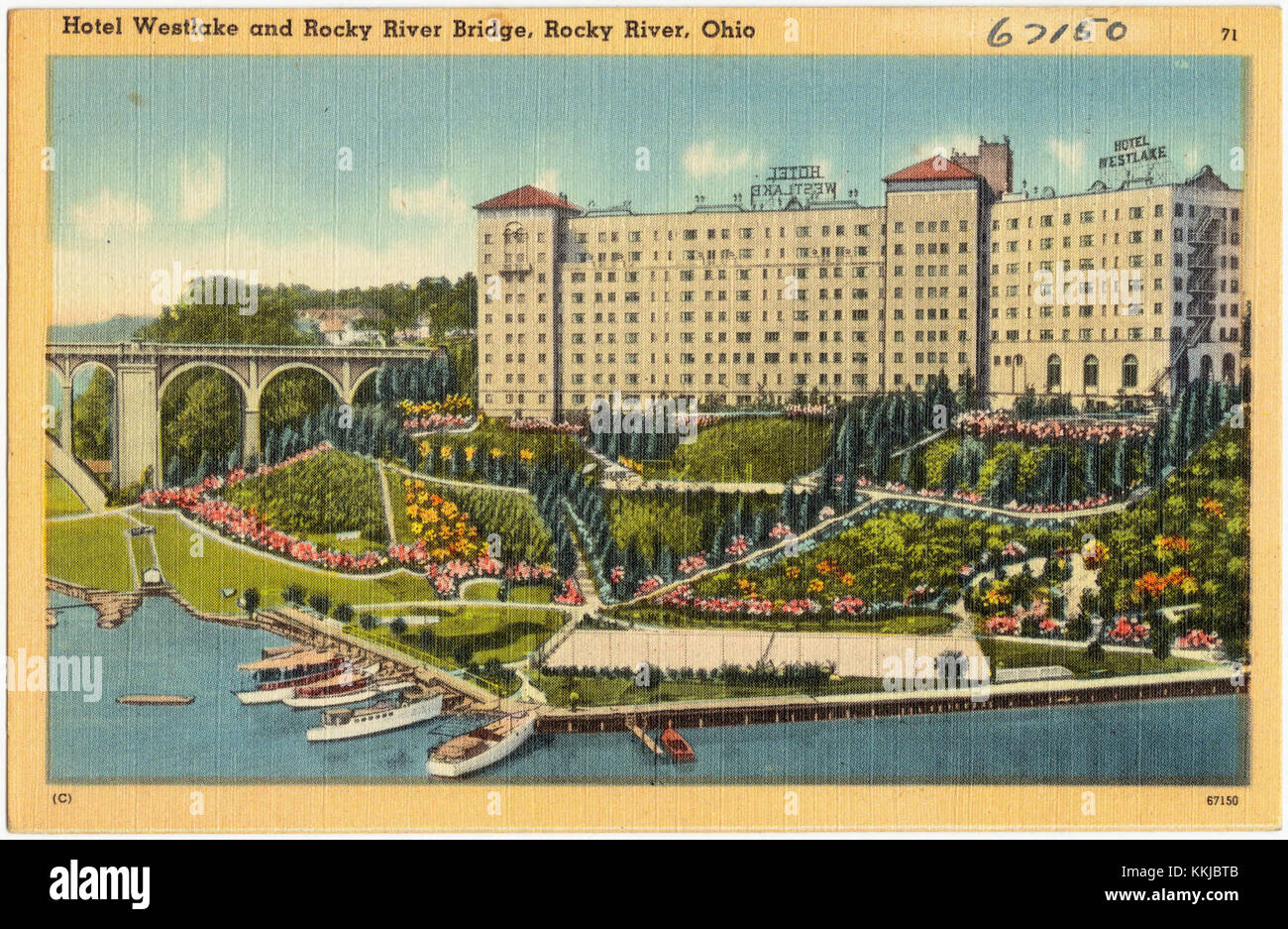 Hotel Westlake and Rocky River Bridges, Rocky River, Ohio (67150) Foto Stock