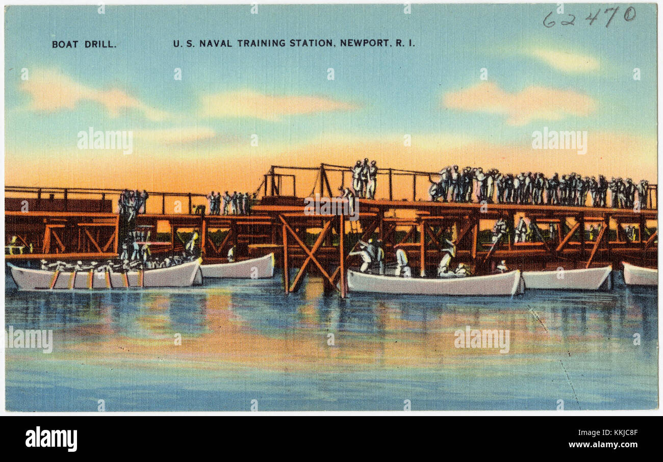 Trapano per imbarcazioni, U.S. Naval Training Station, Newport, R.I (62470) Foto Stock