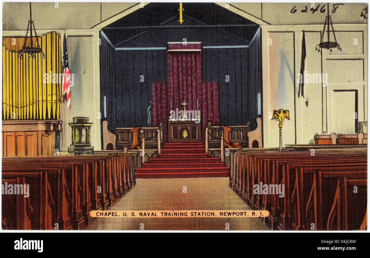 Chapel, U. S. Naval Training Station, Newport, R.I (62468) Foto Stock