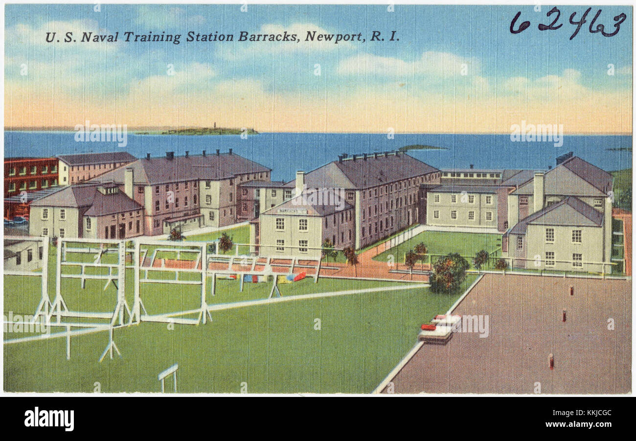 Caserma U. S. Naval Training Station, Newport, R.I (62463) Foto Stock
