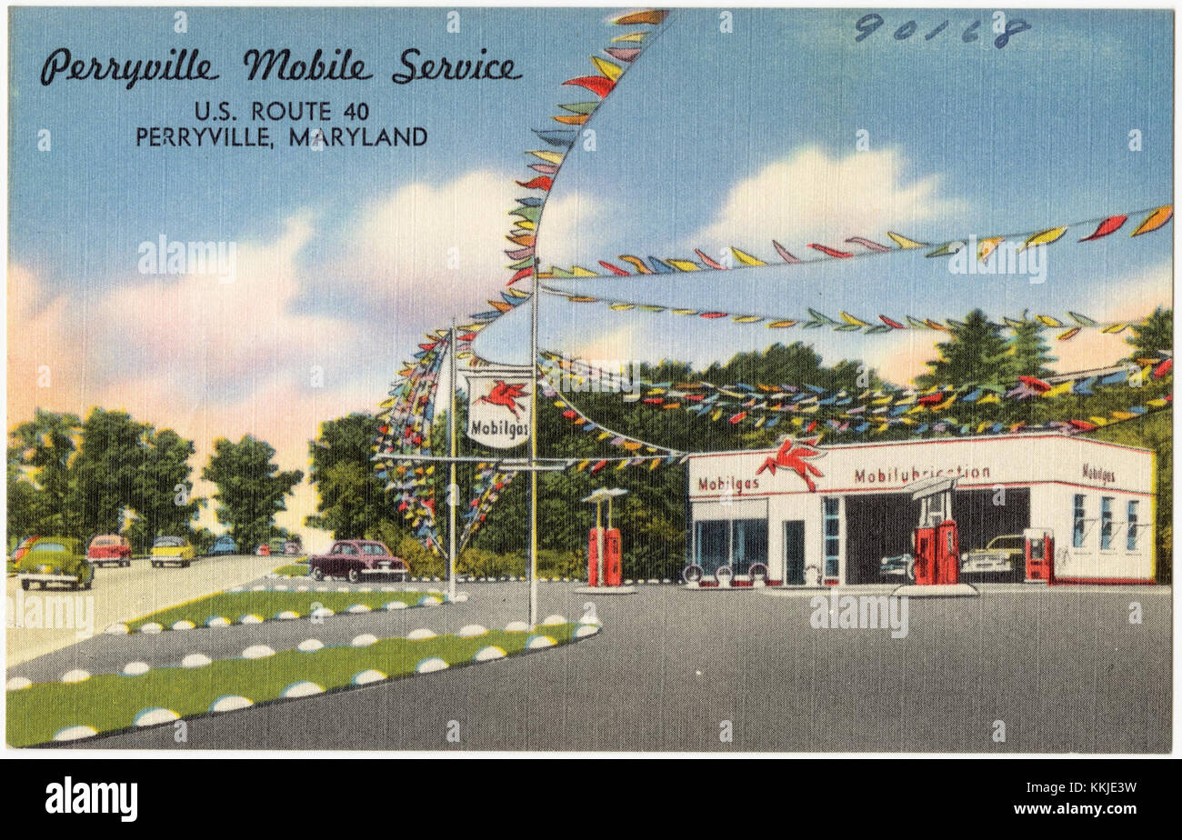 Perryville Mobile Service, U.S. Route 40, Perryville, Maryland (90168) Foto Stock