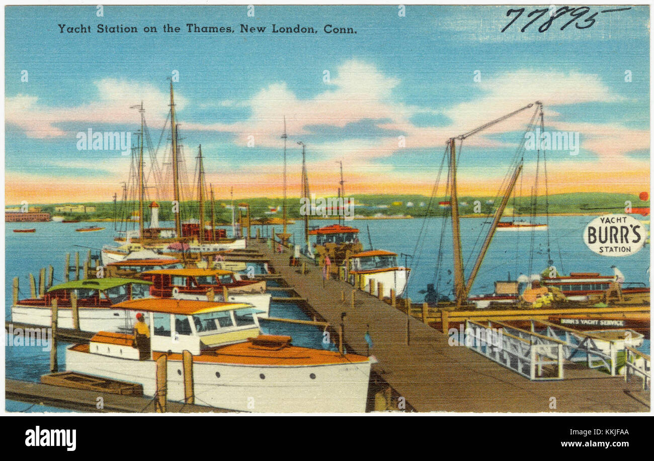 Yacht Station on the Thames, New London, Conn (77895) Foto Stock