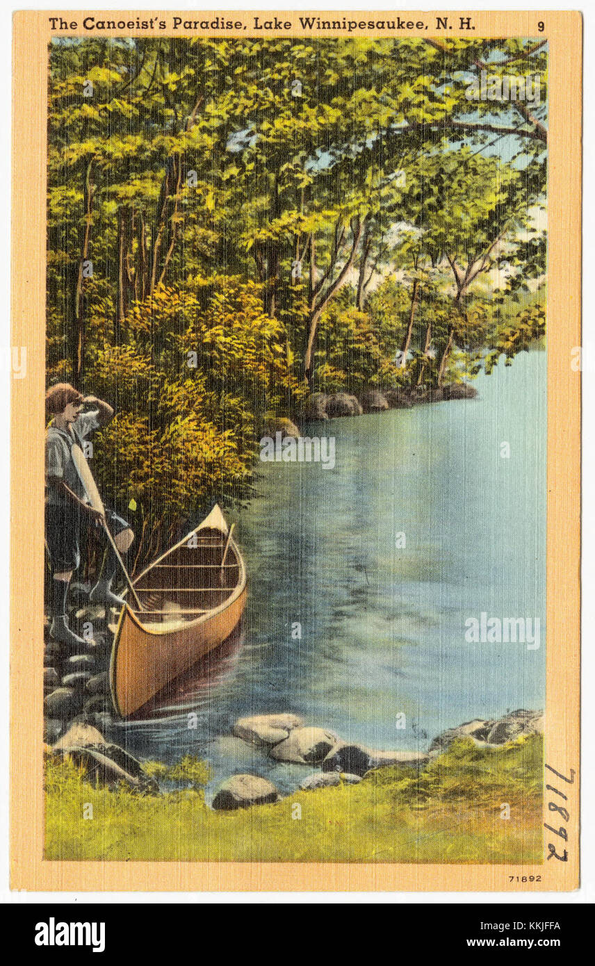 Il paradiso dei canoisti, Lago Winnipesaukee, N.H (71892) Foto Stock