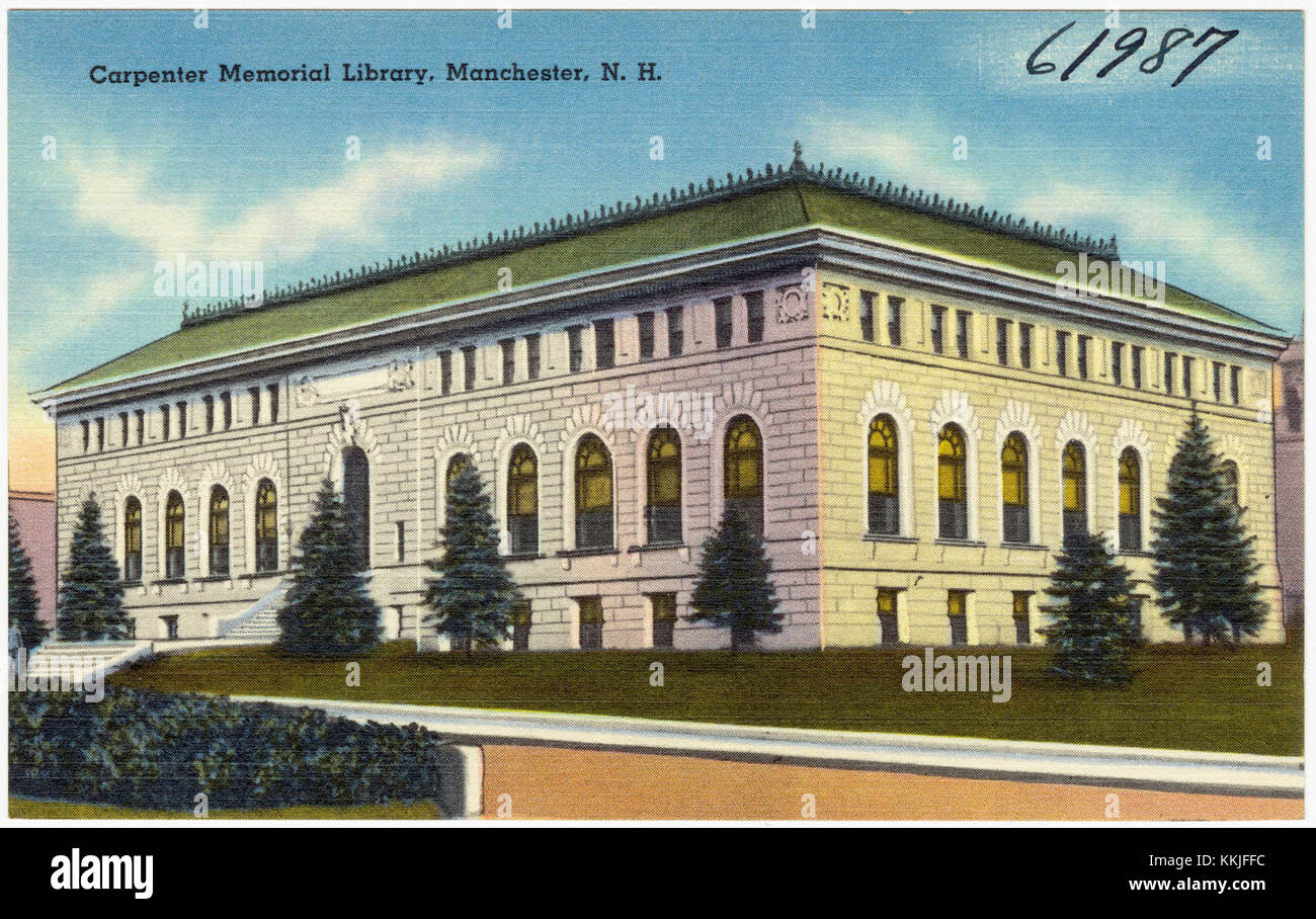 Carpenter Memorial Library, Manchester, N.H (61987) Foto Stock