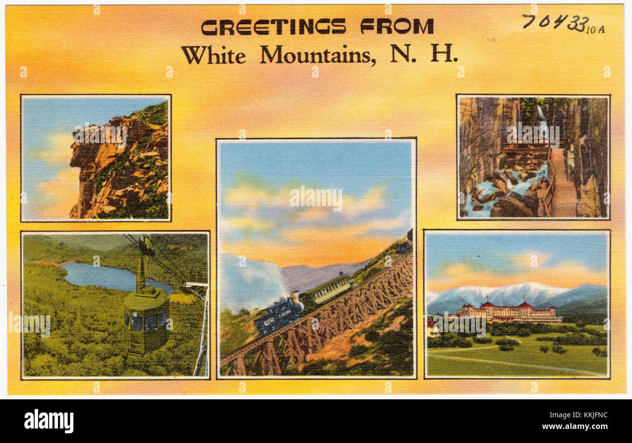 Saluti da White Mountains, N.H (70433) Foto Stock