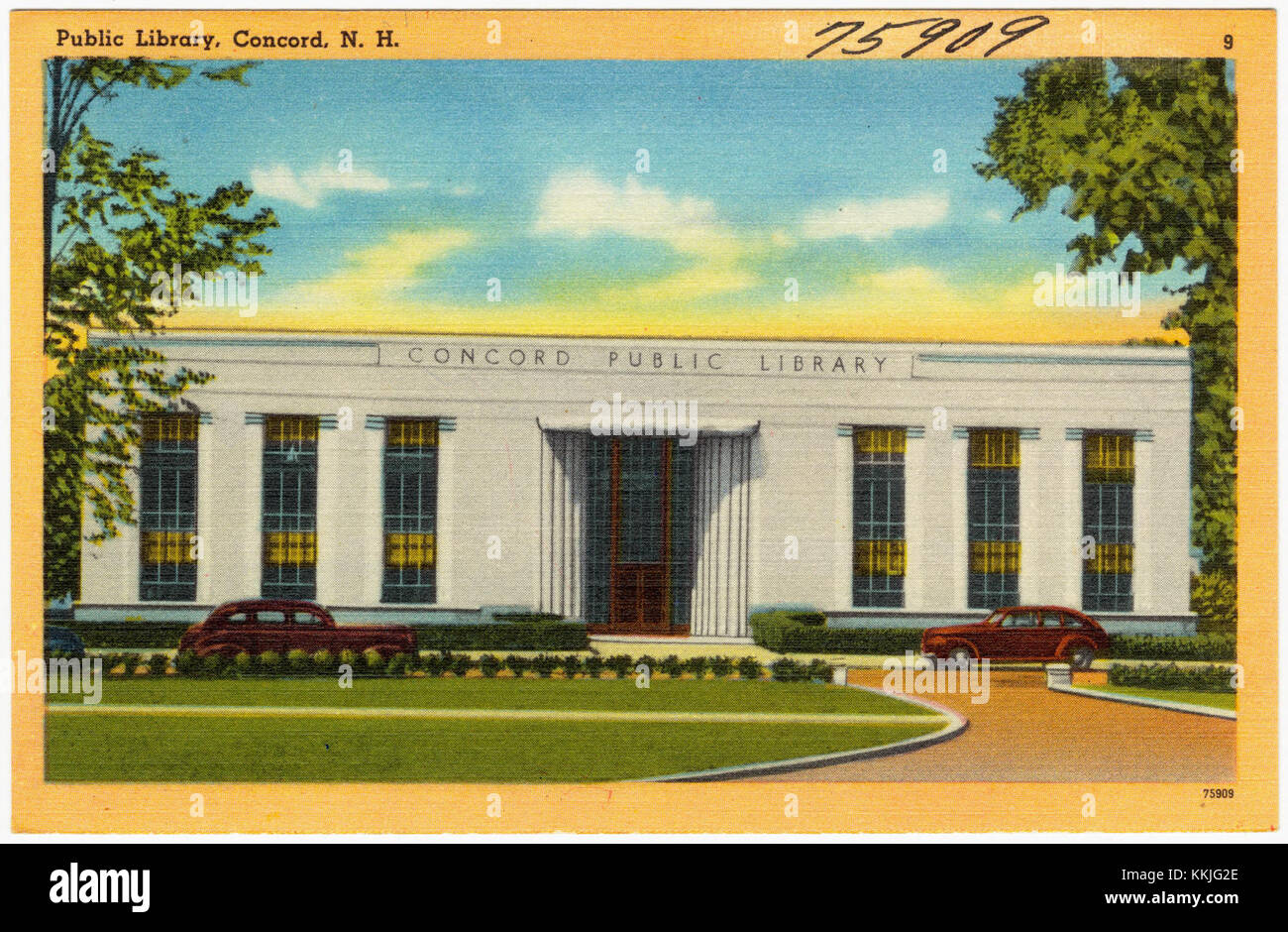 Biblioteca pubblica, Concord, N.H (75909) Foto Stock