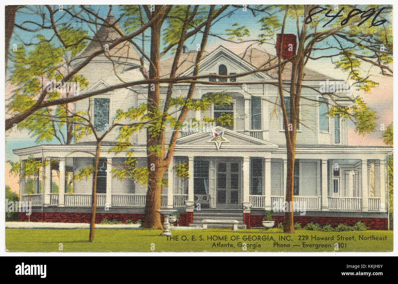 La O. E. S. (Order of Eastern Star) Home of Georgia, situata al 229 di Howard Street, a nord-est di Atlanta, Georgia, fa parte delle attività benefiche e sociali dell'organizzazione a sostegno della comunità. Foto Stock