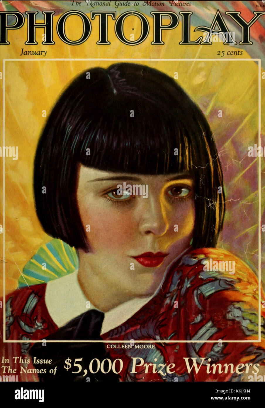 La rivista Photoplay, pubblicata nel gennaio 1926, è stata una popolare rivista americana di cinema e intrattenimento. Contiene articoli su star del cinema, film in arrivo e l'industria cinematografica. La rivista fu influente nel plasmare la prima cultura di Hollywood e servì come fonte primaria di notizie di intrattenimento durante l'era del cinema muto. Foto Stock