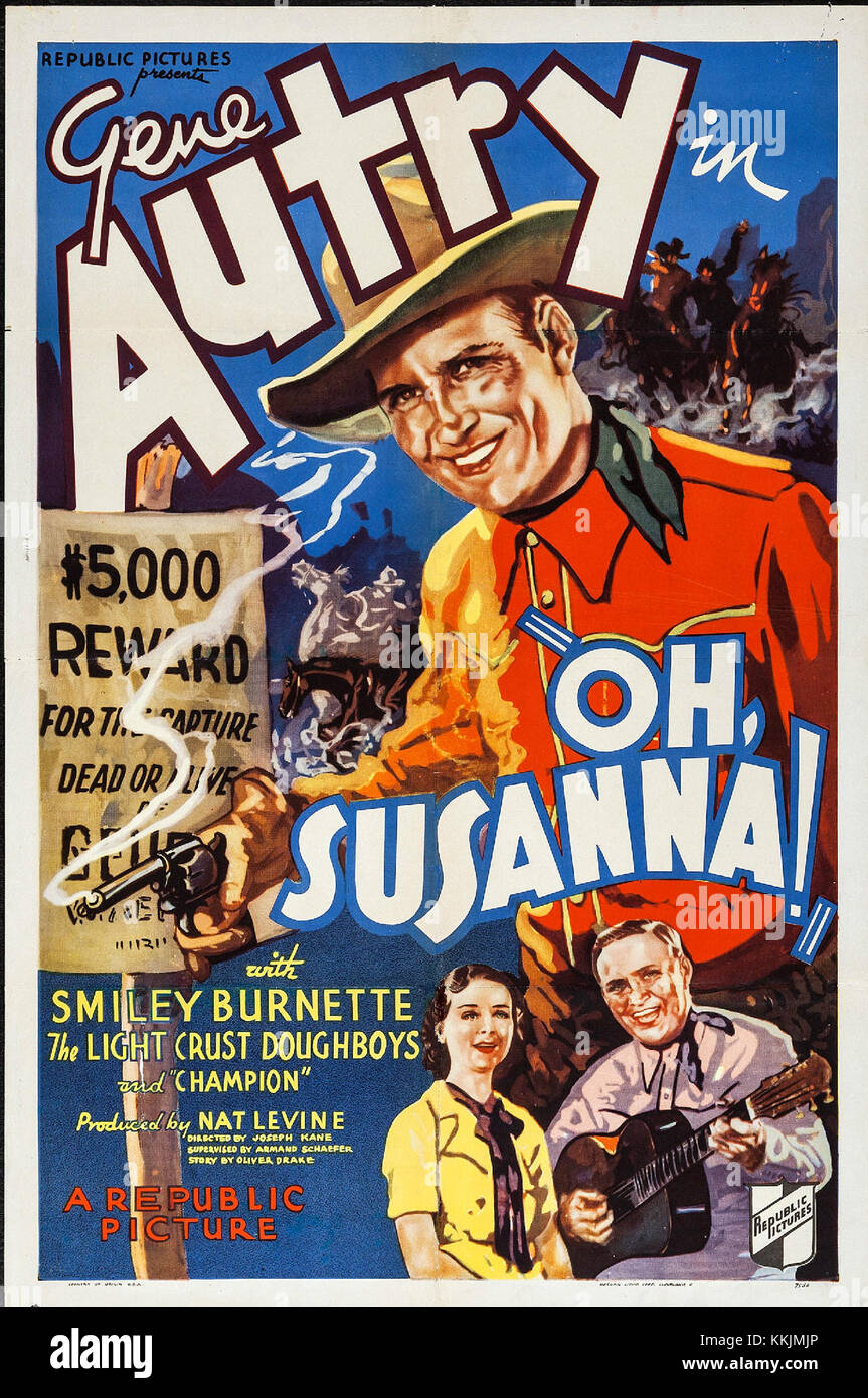 La "Oh, Susanna!" poster, un pezzo storico promozionale, presenta la famosa canzone e il suo impatto culturale durante il xix secolo. Foto Stock