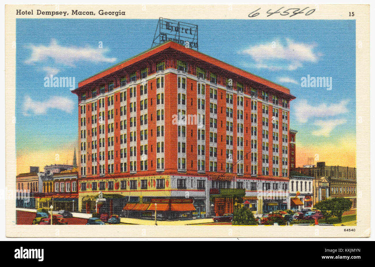 L'Hotel Dempsey, situato a Macon, Georgia, è un iconico edificio storico noto per la sua architettura e il ruolo nello sviluppo della città e nel settore alberghiero. Foto Stock