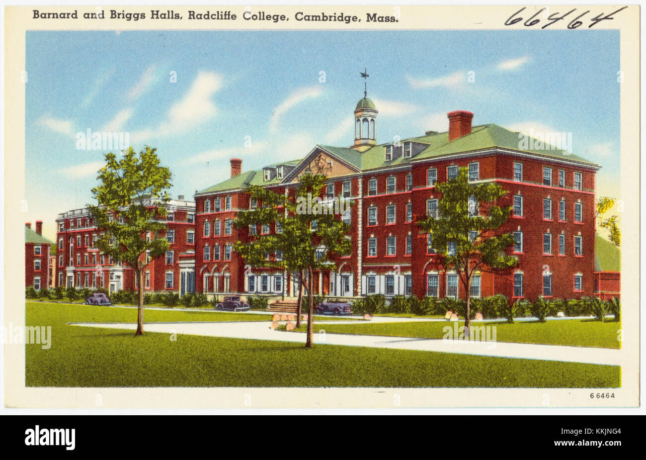 Barnard e Briggs Halls del Radcliffe College di Cambridge, Massachusetts, sono edifici significativi all'interno del panorama storico e accademico dell'collegeâ, che rappresentano l'impegno dell'istituzione per l'istruzione superiore per le donne. Foto Stock