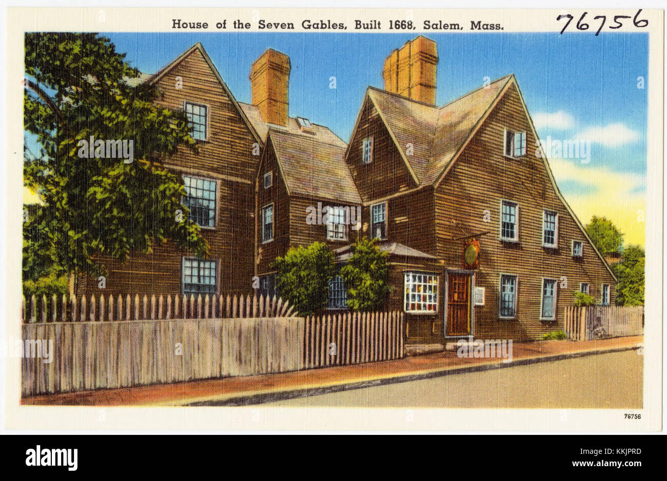 Casa dei sette Gables, costruito 1668, Salem, Messa (76756) Foto Stock