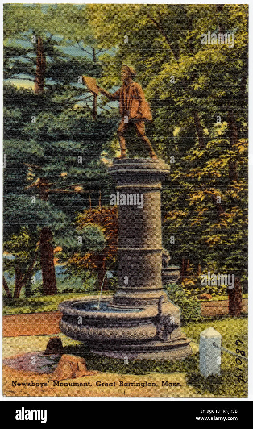 Newsboys' Monument, Great Barrington, Messa (68014) Foto Stock
