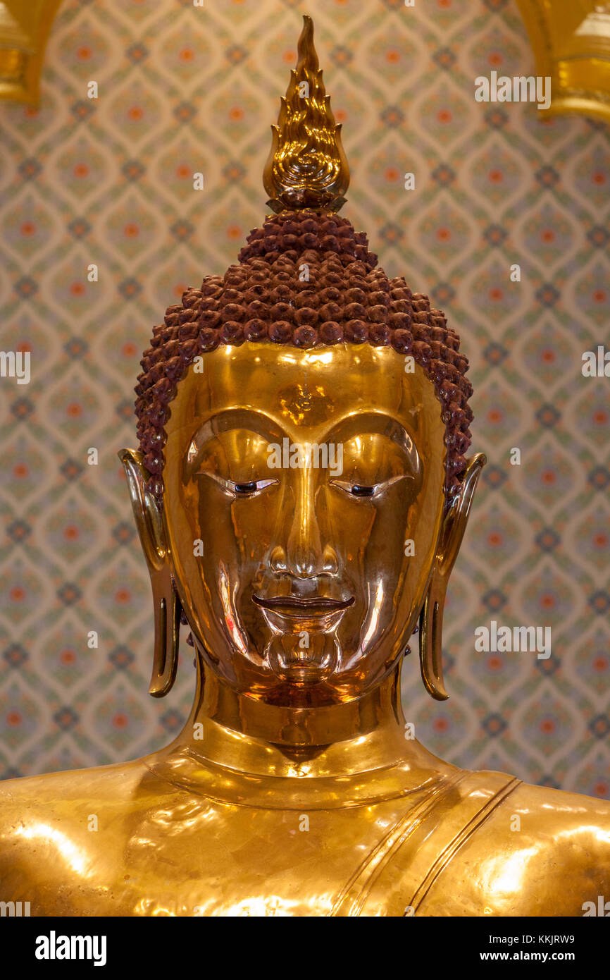 Bangkok, Tailandia. Buddha in Wat Traimit, Tempio del Buddha d'oro. Foto Stock
