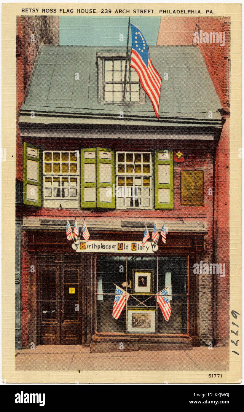 Betsy Ross Flag House, 239 Arch Street, Philadelphia, PA (61771) Foto Stock