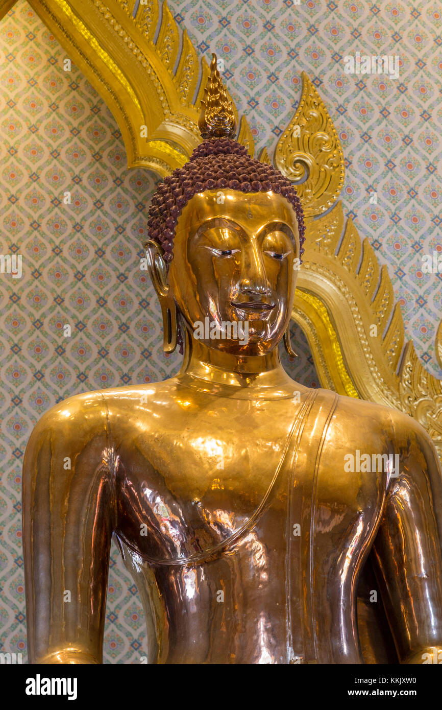 Bangkok, Tailandia. Buddha in Wat Traimit, Tempio del Buddha d'oro. Foto Stock