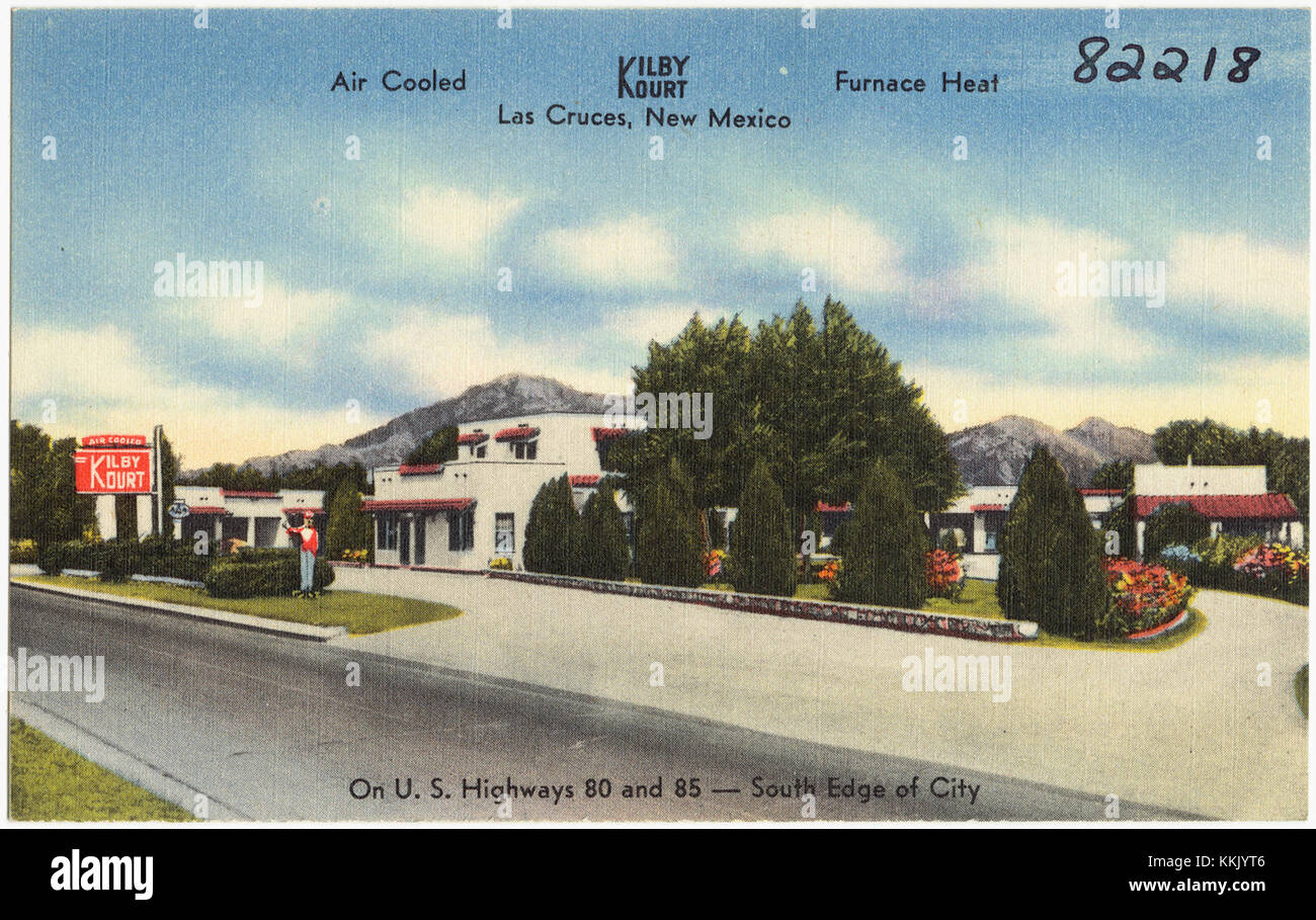 Kilby Court a Las Cruces, New Mexico, si trova lungo il confine meridionale della città, vicino alle autostrade 80 e 85. L'area è nota per la sua importanza geografica, fornendo accesso alle principali vie di trasporto. Foto Stock