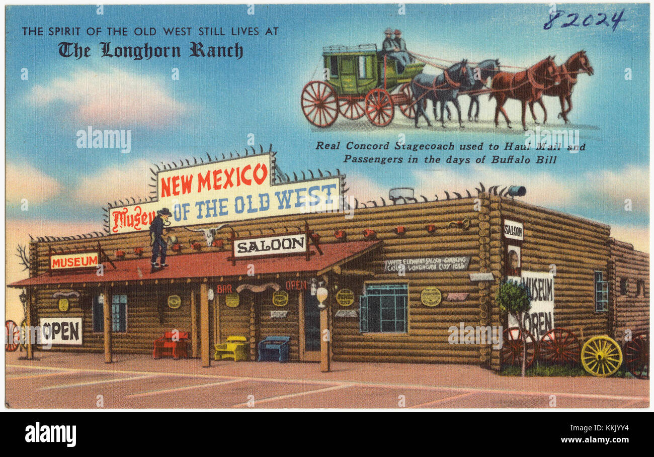 Il New Mexico Museum of the Old West mostra il legame storico dello stato con il selvaggio West, con mostre e mostre dell'epoca, tra cui manufatti e reliquie del Longhorn Ranch. Foto Stock