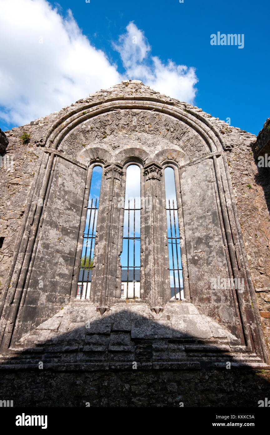 Rovine dell antica cattedrale in Kilfenora, County Clare, Irlanda Foto Stock