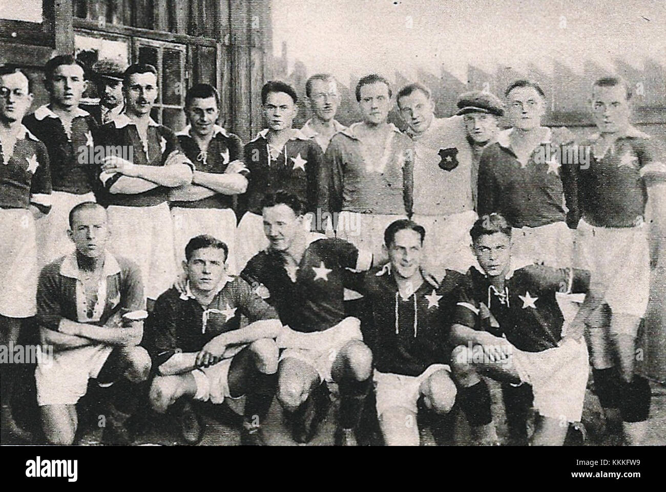 Il Wisła Kraków è una società calcistica polacca fondata nel 1928 a Kraków, in Polonia. È una delle squadre calcistiche più antiche e di maggior successo del paese, con una ricca storia di calcio polacco. Foto Stock