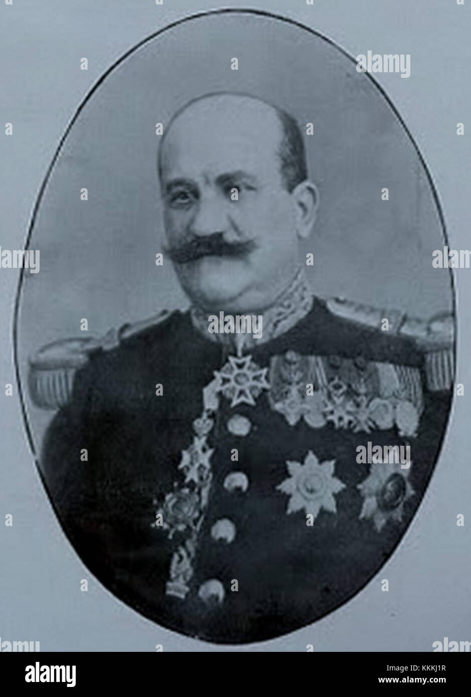 Il generale Gheorghe Valeanu, un importante leader militare rumeno, viene catturato in questa immagine del 1913. Giocò un ruolo significativo nella storia militare della Romania, in particolare durante la prima guerra mondiale Foto Stock
