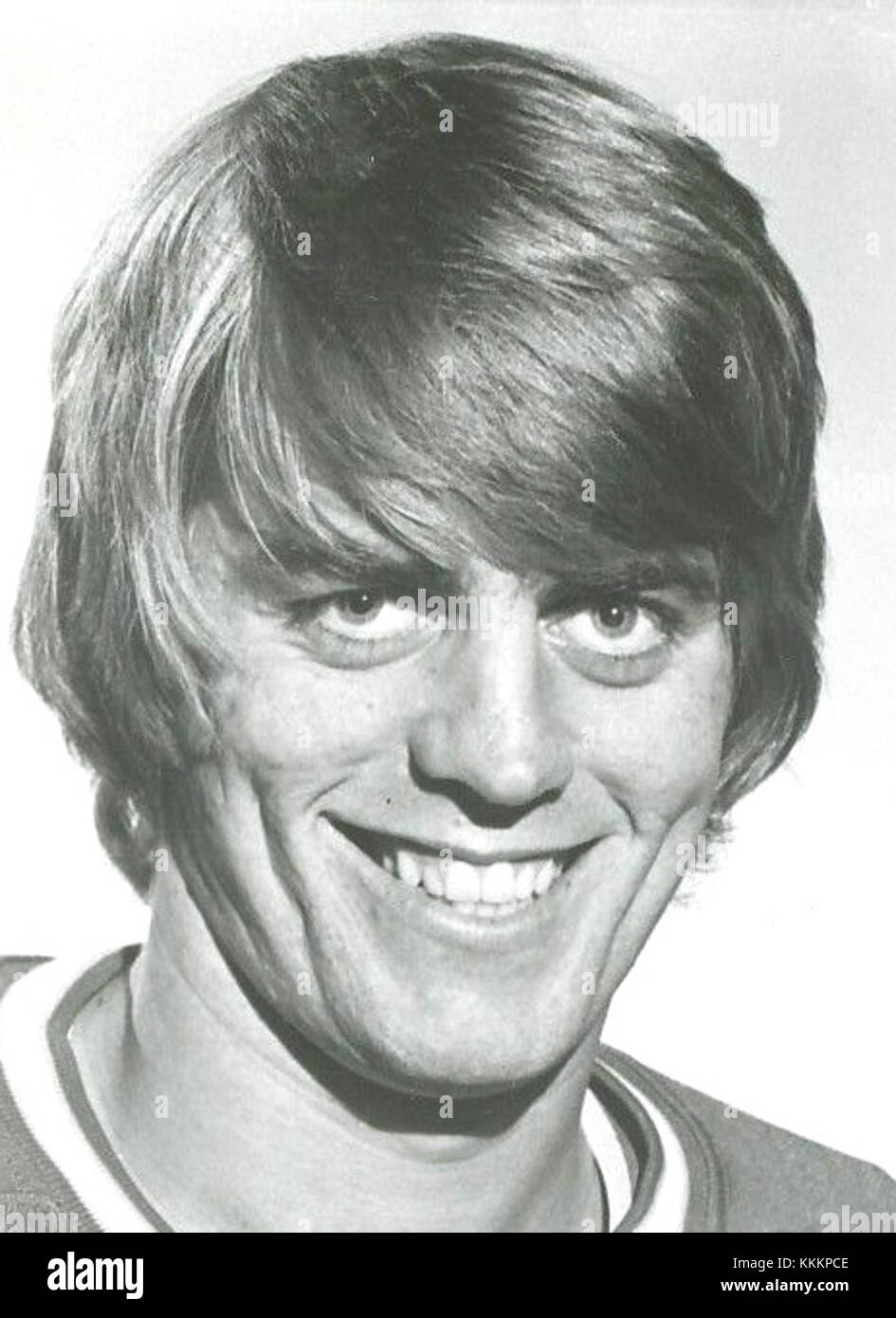 Curt Bennett, un giocatore professionista di hockey su ghiaccio, giocò nella NHL durante gli anni '1970, noto per le sue abilità come attaccante. Fu riconosciuto per la sua performance con gli Atlanta Flames e i St. Louis Blues. Foto Stock