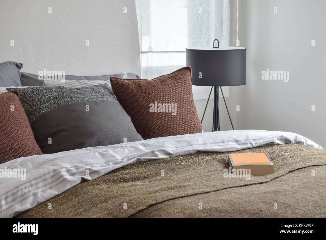 Prenota in stile rustico biancheria da letto Foto Stock